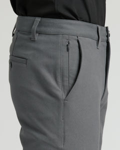 True ClassicCarbon Straight Chino Pants 2.0 with zippered pocket and welt back pocket.