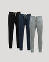 Tall Active Joggers 3-Pack with drawstring waist and ribbed cuffs.