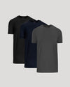 True Classic Men's Tall Active Crew Neck 2.0 T-shirts overlapping.