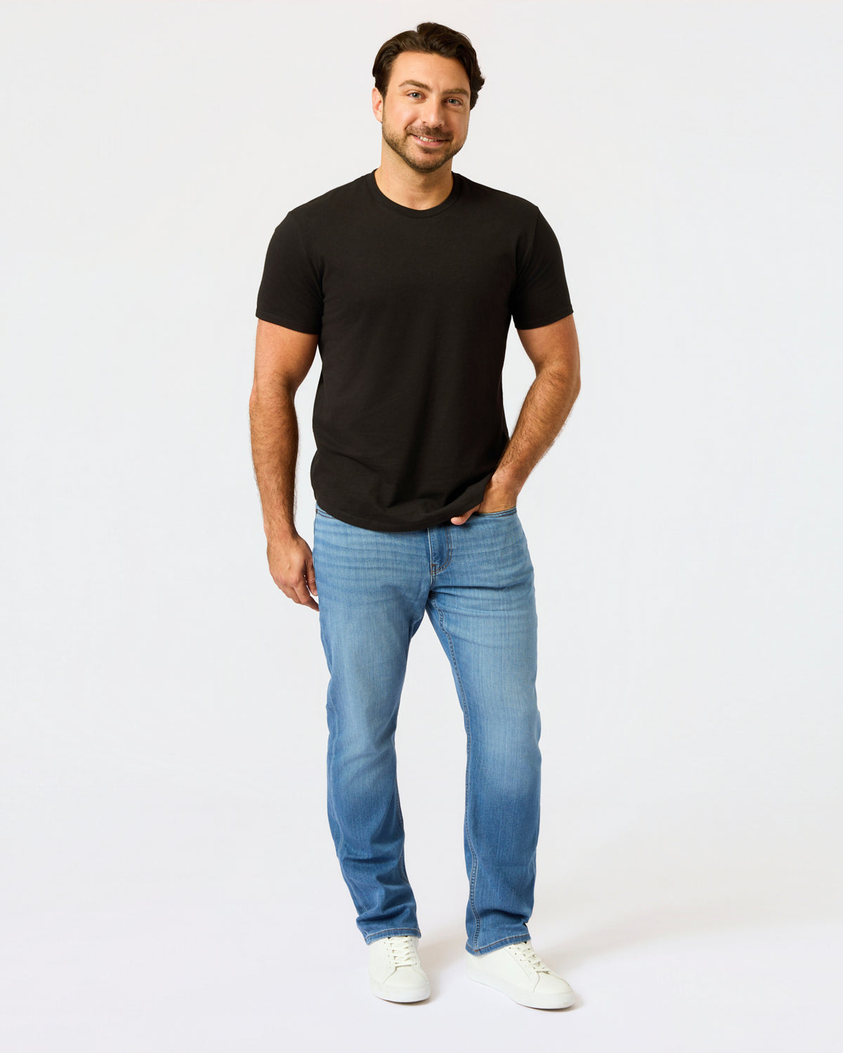 All Black Short Classic Curved Hem Crew 10-Pack