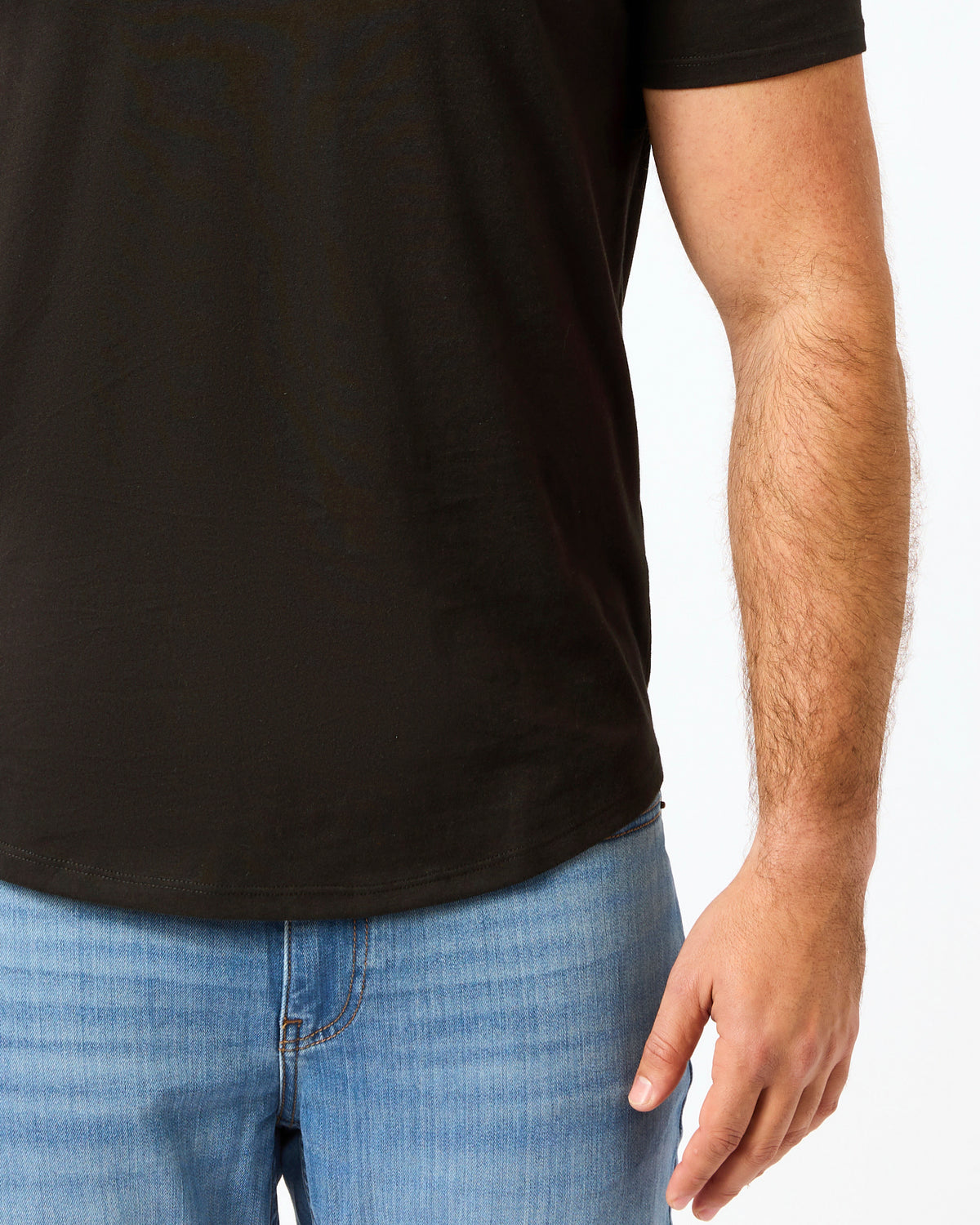 All Black Short Classic Curved Hem Crew 10-Pack