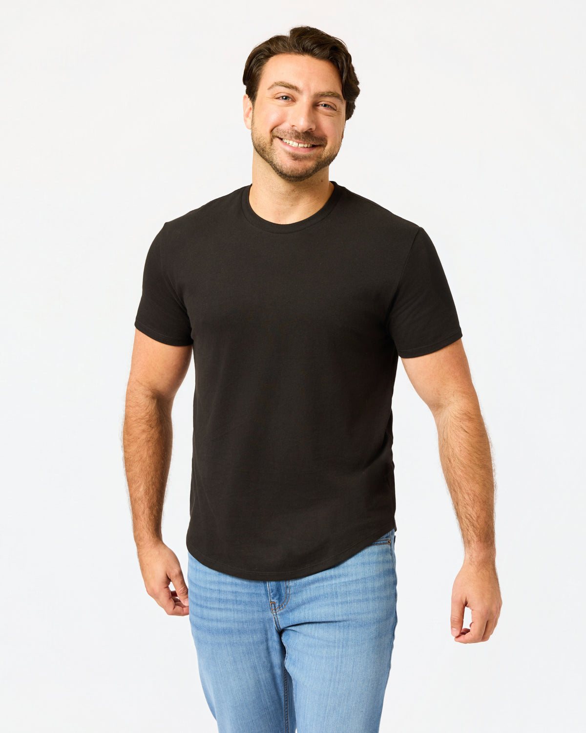 All Black Short Classic Curved Hem Crew 10-Pack