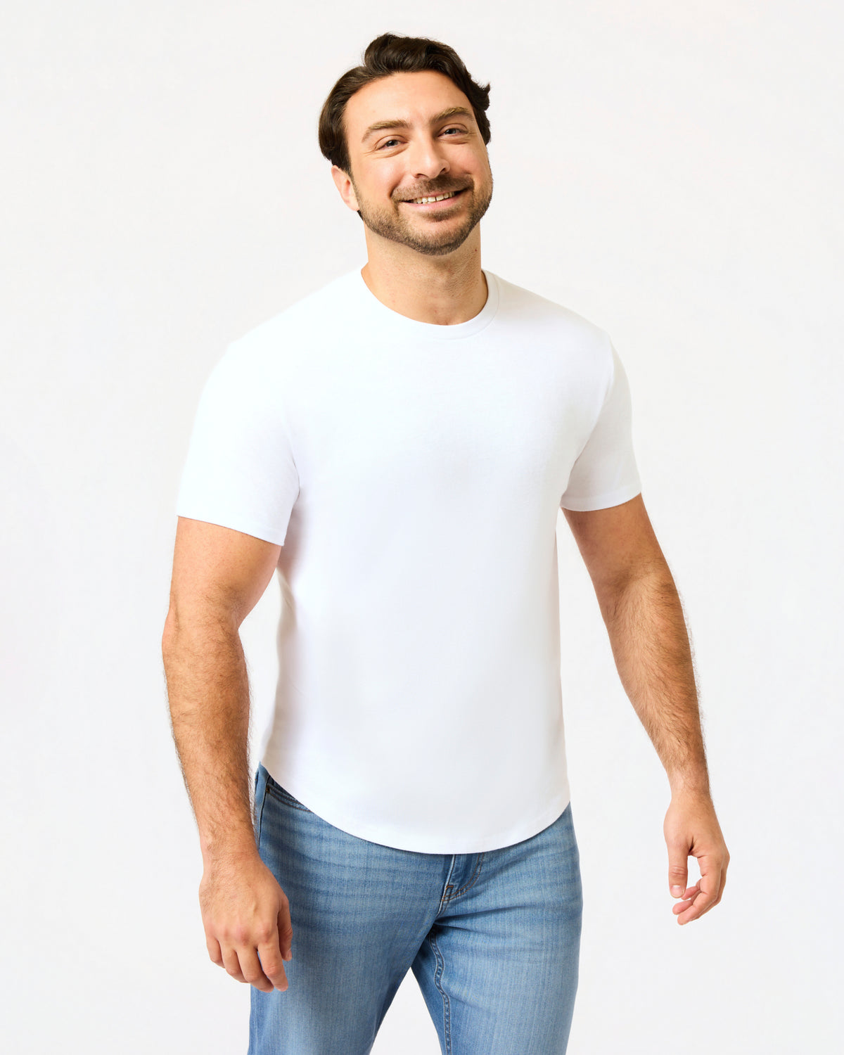 Black & White Short Classic Curved Hem Crew 10-Pack