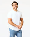 White Short Classic Curved Hem Crew