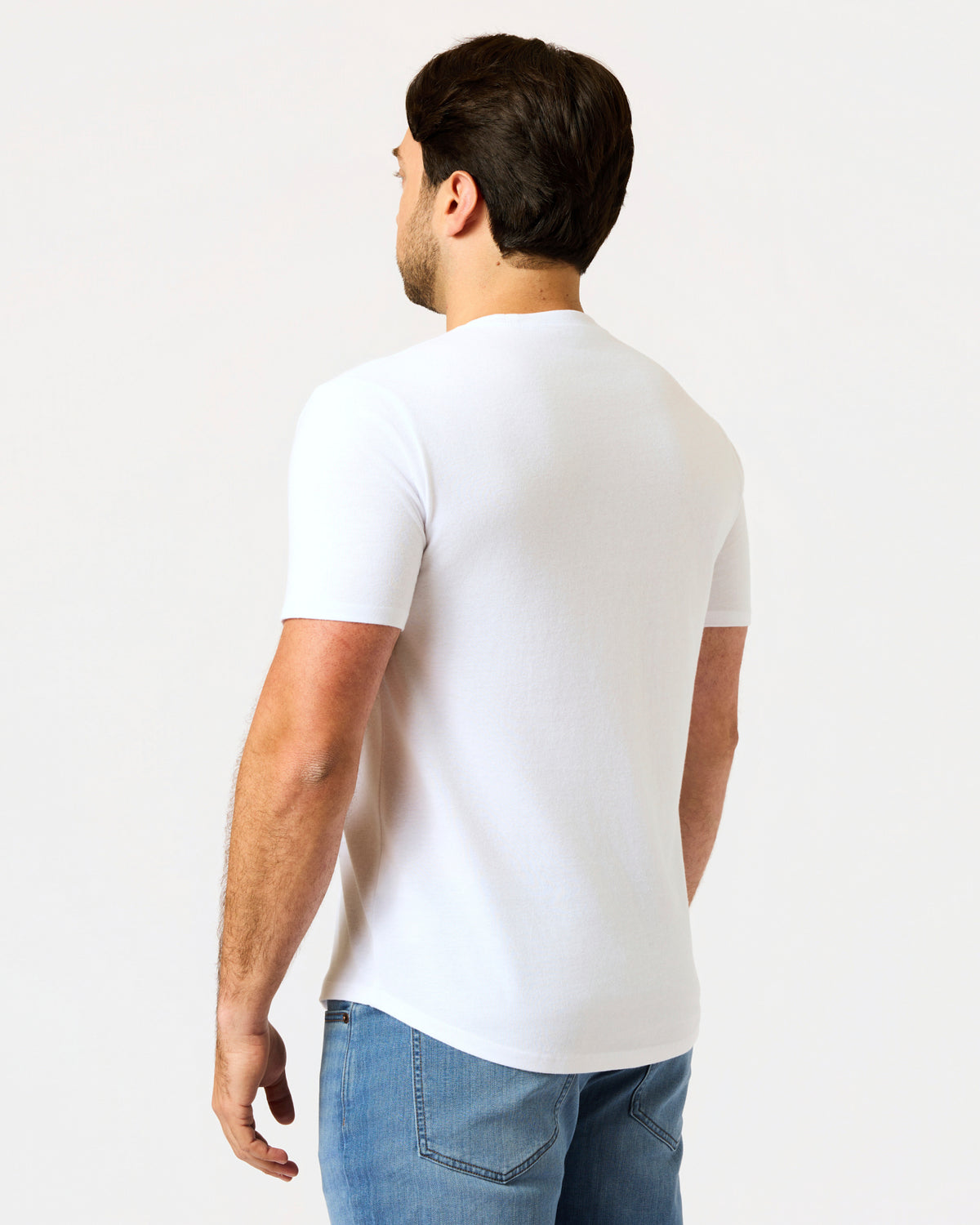 All White Short Classic Curved Hem Crew 10-Pack