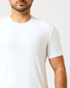 White Short Active Crew Neck