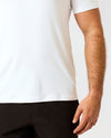 White Short Active Crew Neck