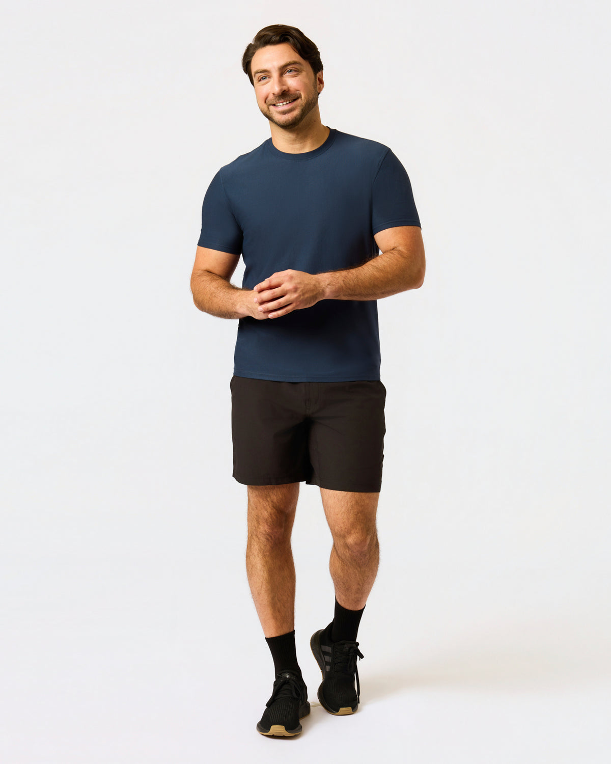 Navy Short Active Crew Neck