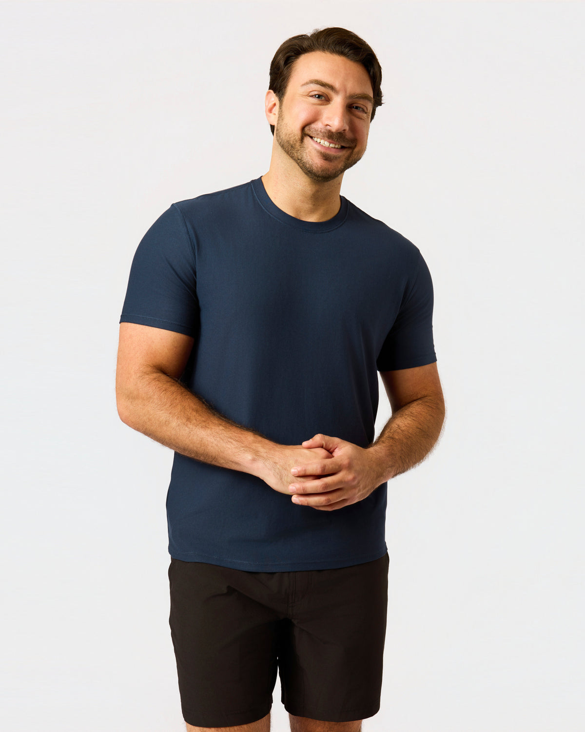 Navy Short Active Crew Neck