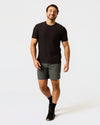 Black Short Active Crew Neck
