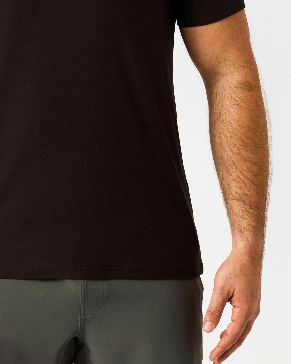 Black Short Active Crew Neck