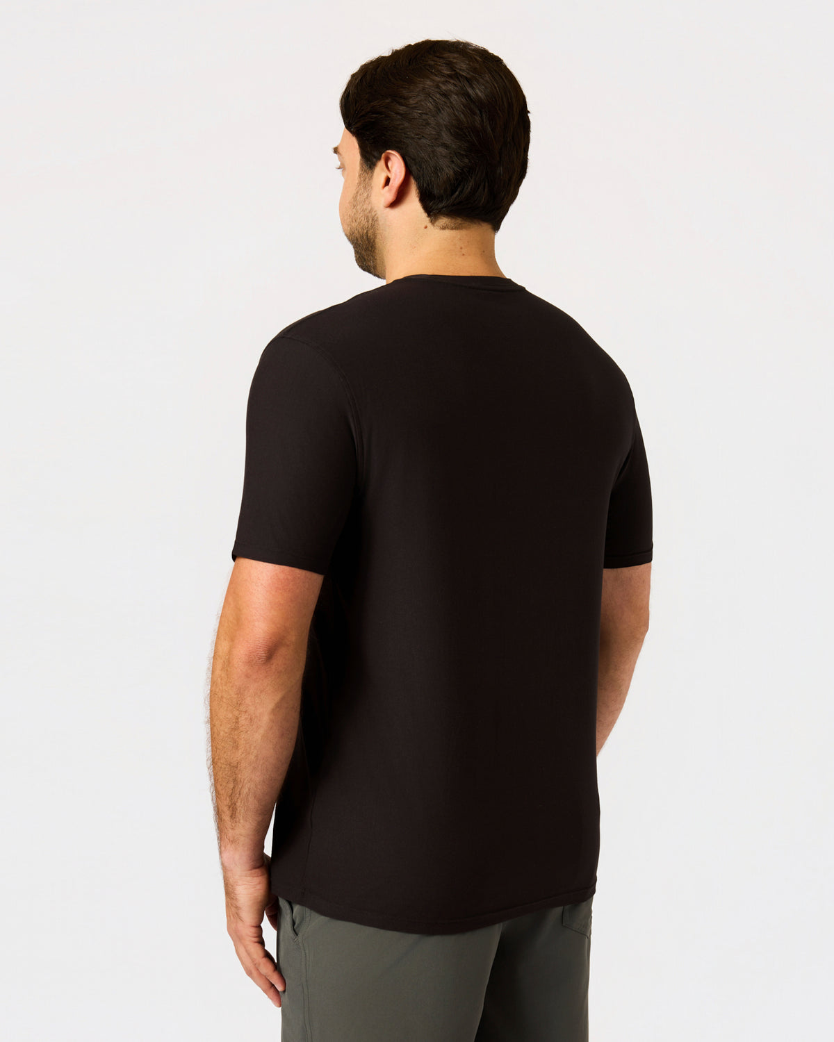 Black Short Active Crew Neck