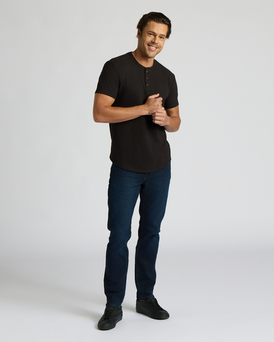 Heavyweight Curved Hem Henley