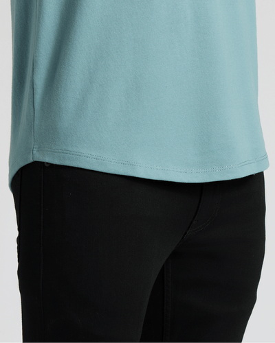 Heavyweight Curved Hem Henley