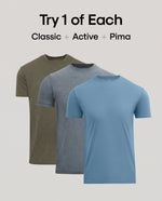 Crews Variety: Pima, Active & Classic 3-Pack