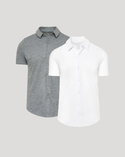 Camisa tejida cómoda manga corta