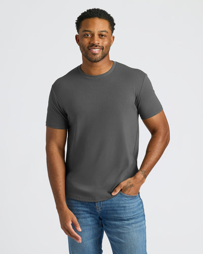Classic Curved Hem Crew Neck