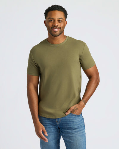 Classic Curved Hem Crew Neck