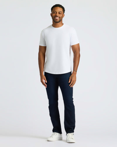 Classic Curved Hem Crew Neck