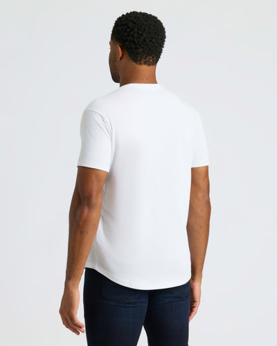 Classic Curved Hem Crew Neck