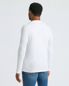 True ClassicMan in Core Long Sleeve Crew Neck T-Shirt, back view.