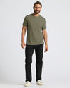 Heather Military Green Classic Crew Neck