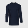 Navy Active Long Sleeve Crew T-Shirt, laid flat on neutral background.