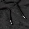 Carbon Waffle Hoodie drawstrings on waffle-knit fabric.