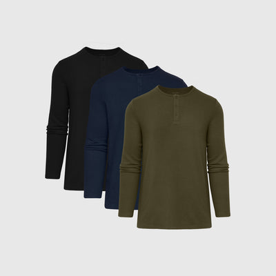 Waffle Long Sleeve Henley